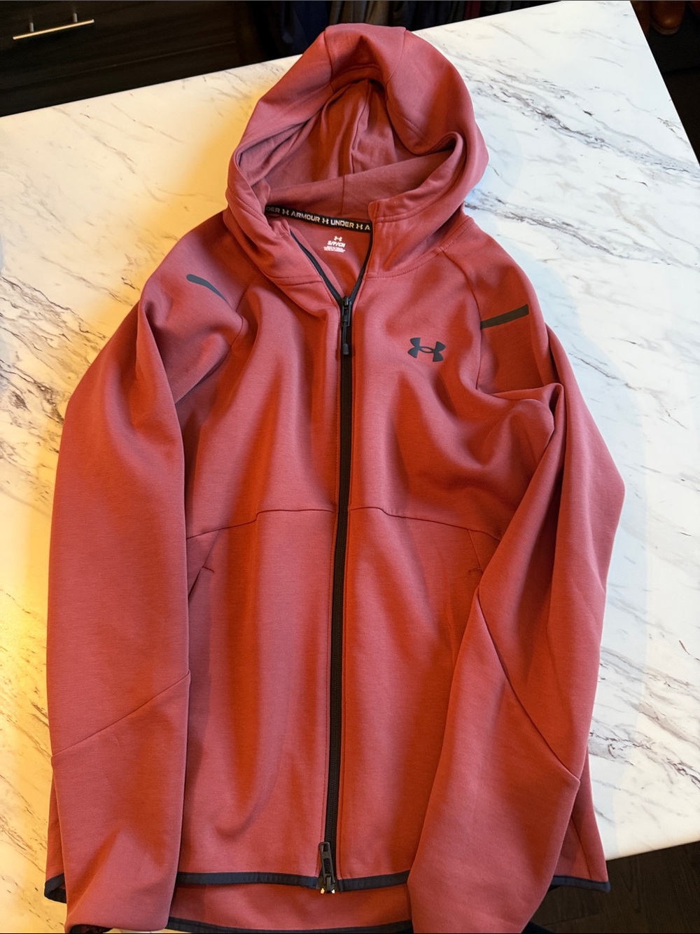 Under Armour Sedona Red Full-Zip Hooded Sweater